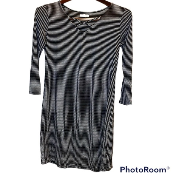 MAURICE’S Jersey Knit Tee Shirt Dress Small Black White - Picture 10 of 10